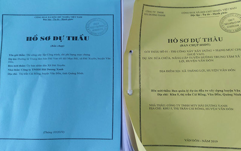 Hồ sơ dự thầu (Phân biệt hồ sơ dự thầu và hồ sơ năng lực)