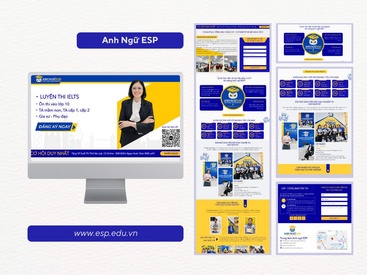 Landing page trung tâm anh ngữ ESP Landing page trung tâm anh ngữ ESP
