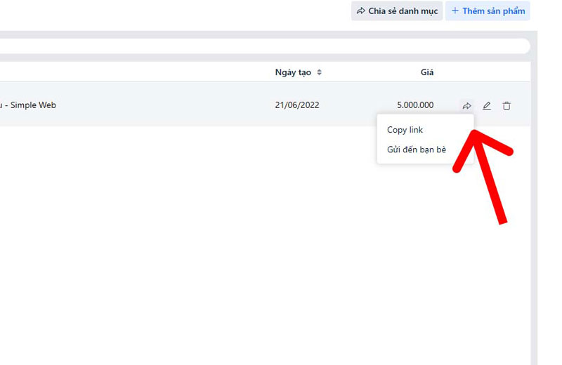 Chia sẻ sản phẩm vào zalo business