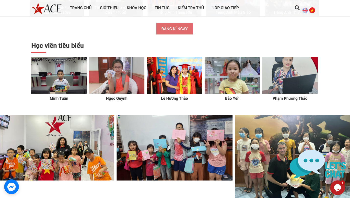 thiết kế website trung tâm anh ngữ