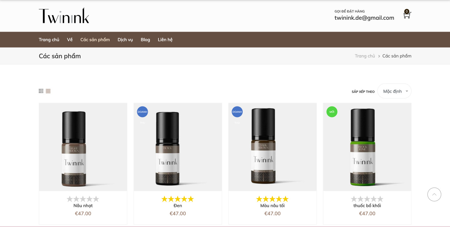 Thiết kế website mực phun xăm