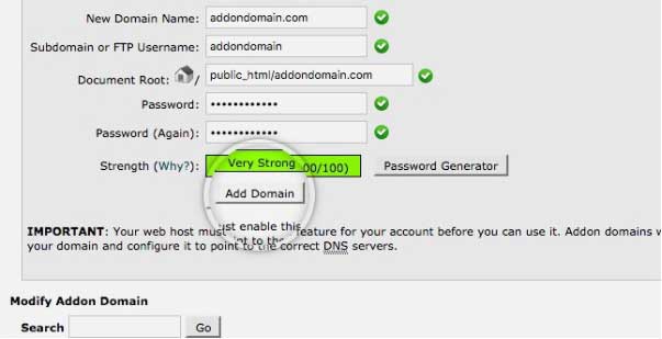 Addon domain 