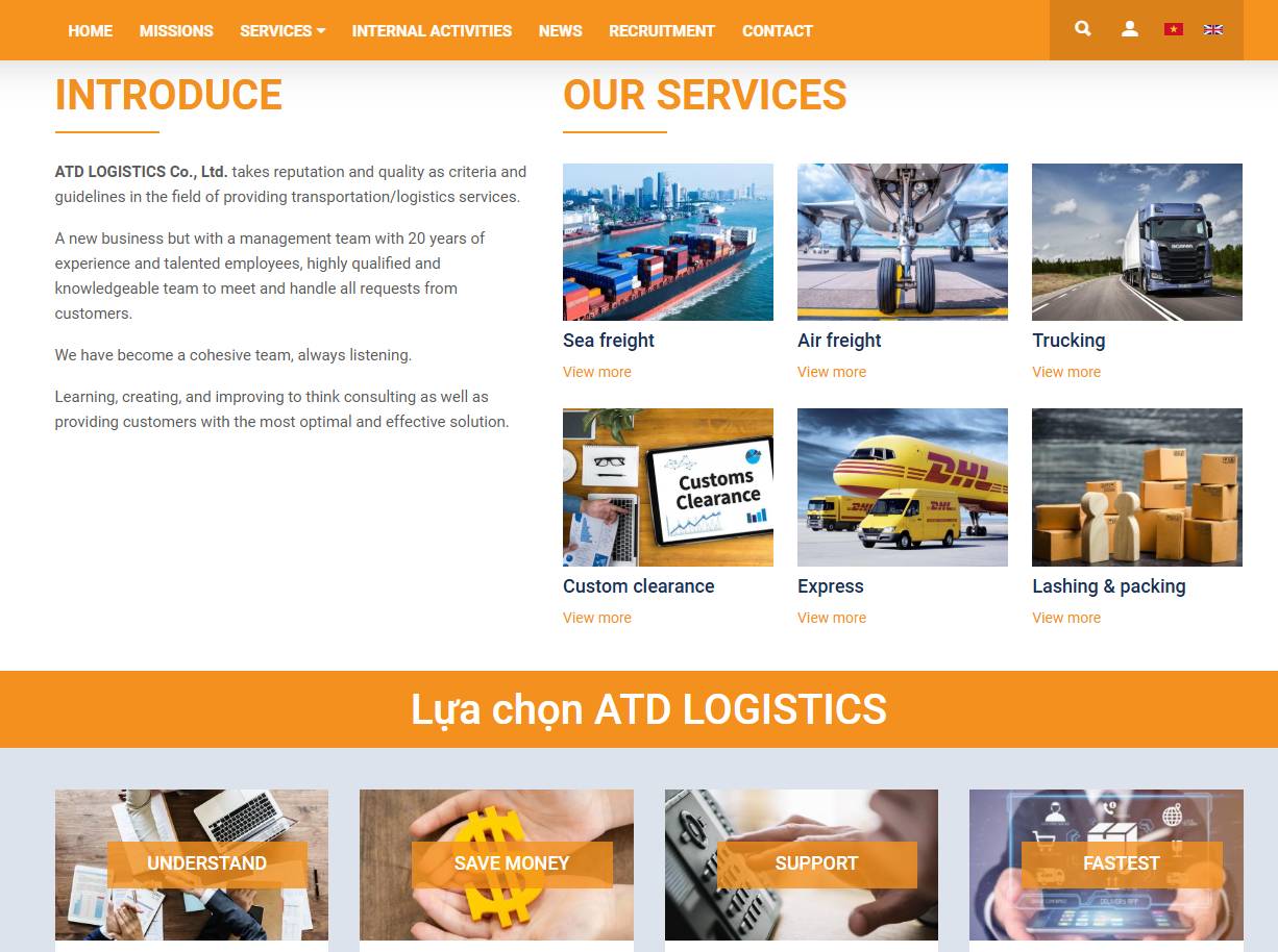 website logistics