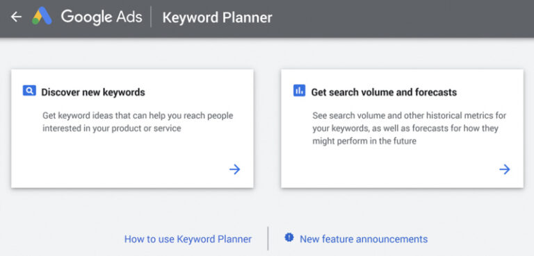 Google Keyword Planner