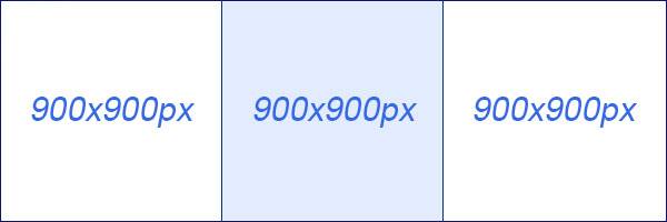 Kích cỡ ảnh quảng cáo Facebook cho bố cục 3 hình nằm ngang đều nhau