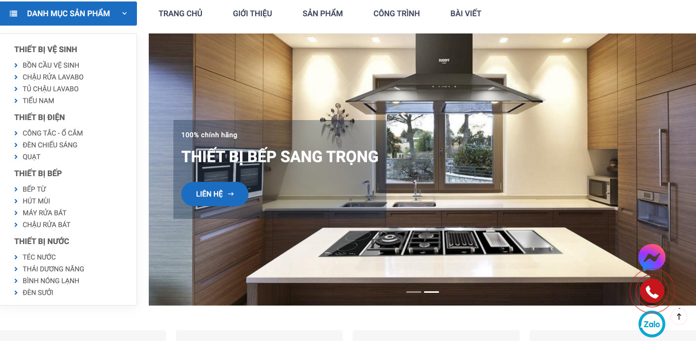 thiết kế website thiết bị vệ sinh