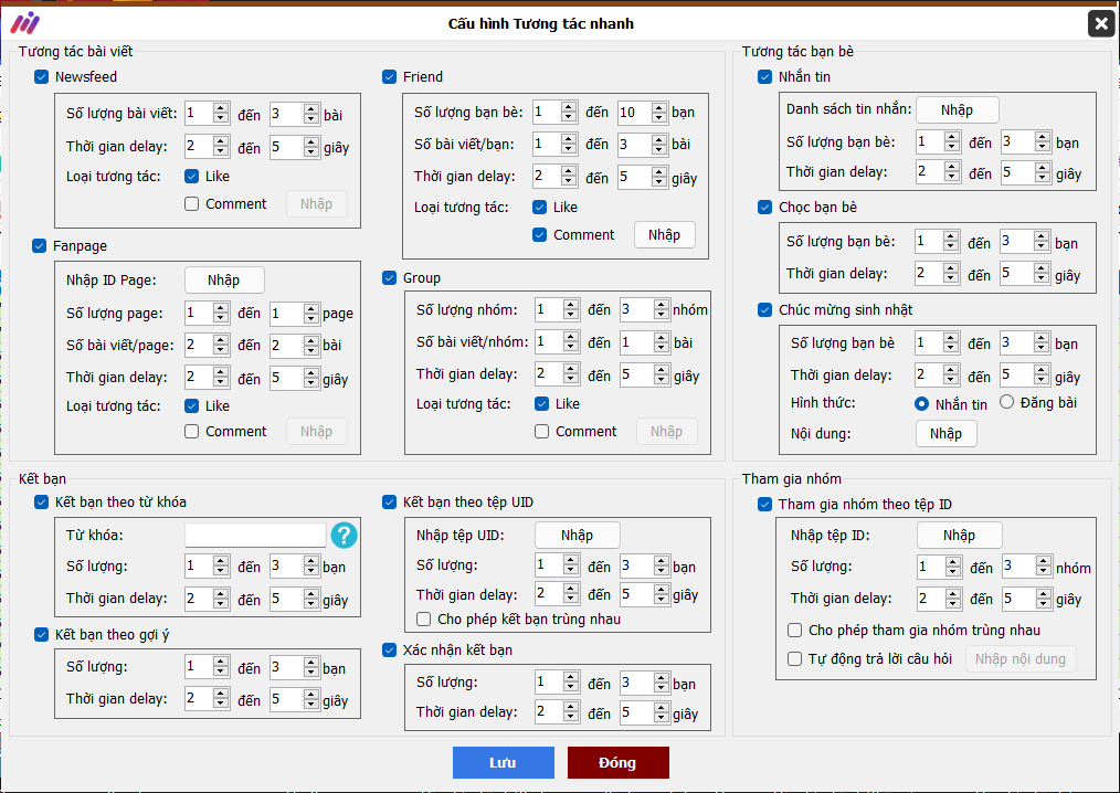 Maxcare-Chưc năng nhóm