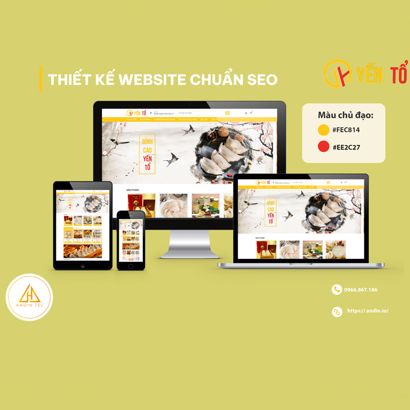 Thiết kế webiste bán hàng Yến Tổ