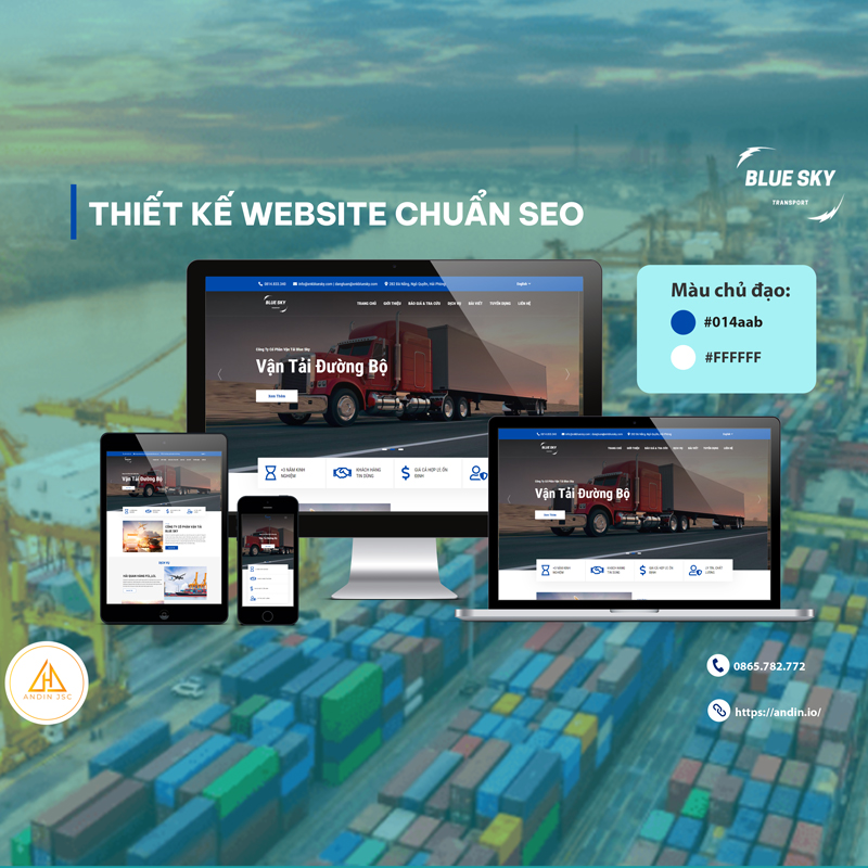 Thiết kế Website Logistics BlueSky