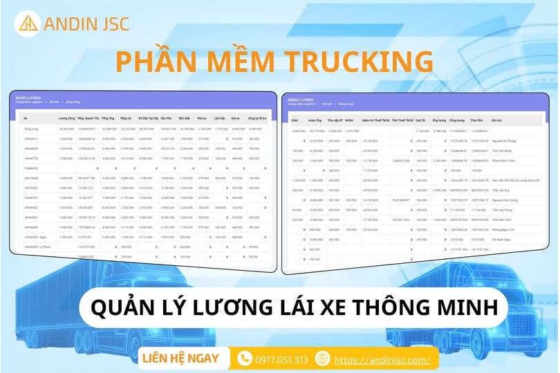 Phần Mềm Trucking – Giải Pháp Quản Lý Lương Lái Xe Thông Minh Cho Doanh Nghiệp Vận Tải