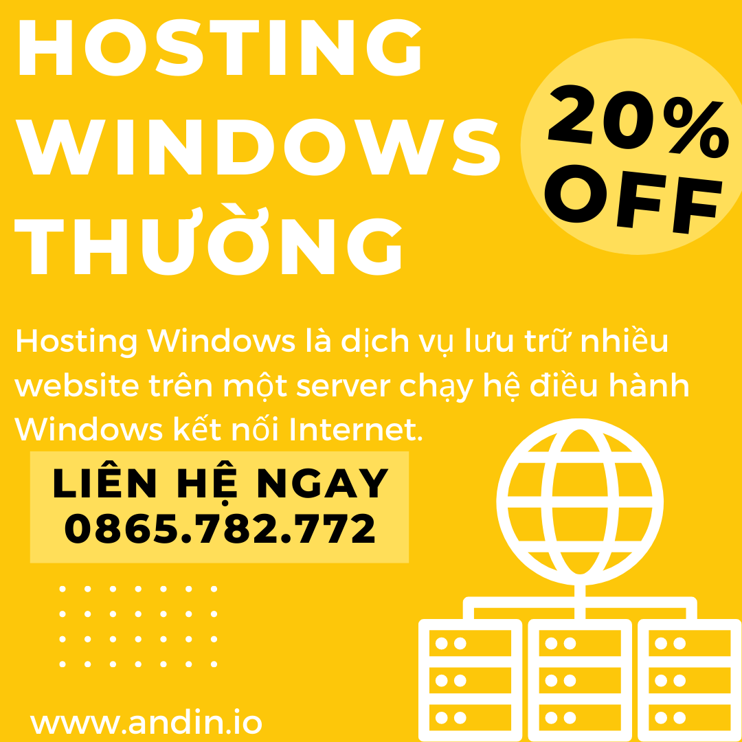 Bảng Giá Hosting Windows thường