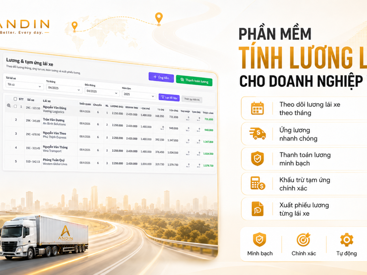 Phần Mềm Tính Lương Lái Xe Cho Doanh Nghiệp Vận Tải
