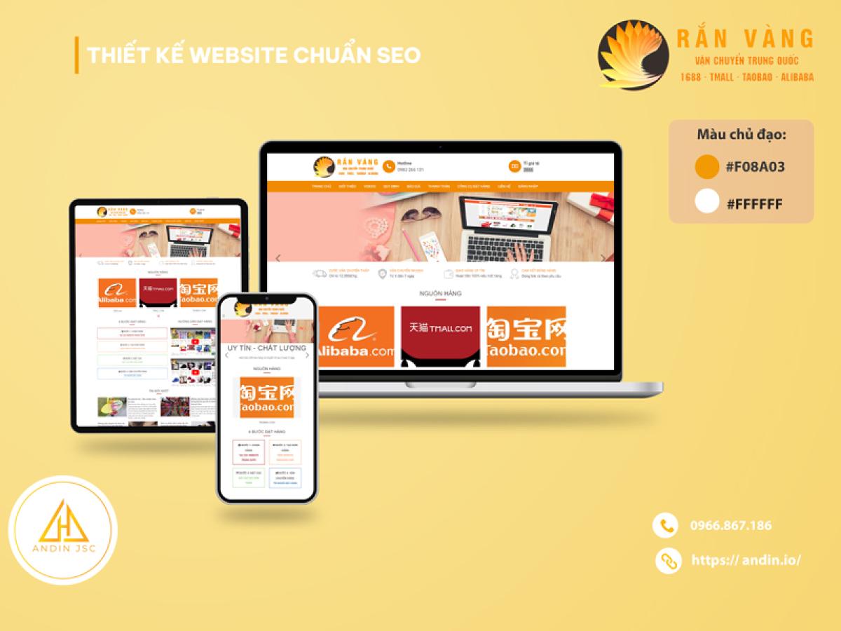 Thiết kế website Order hàng TQ Rắn Vàng
