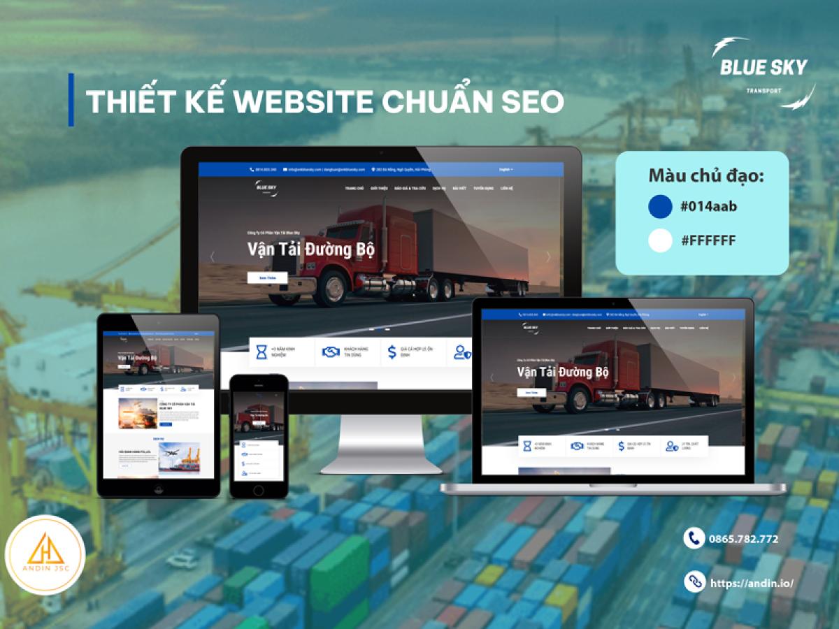 Thiết kế Website Logistics BlueSky