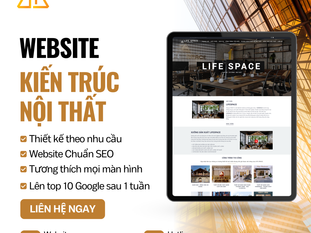 Thiết Kế Website Nội Thất và Kiến Trúc Chuyên Nghiệp