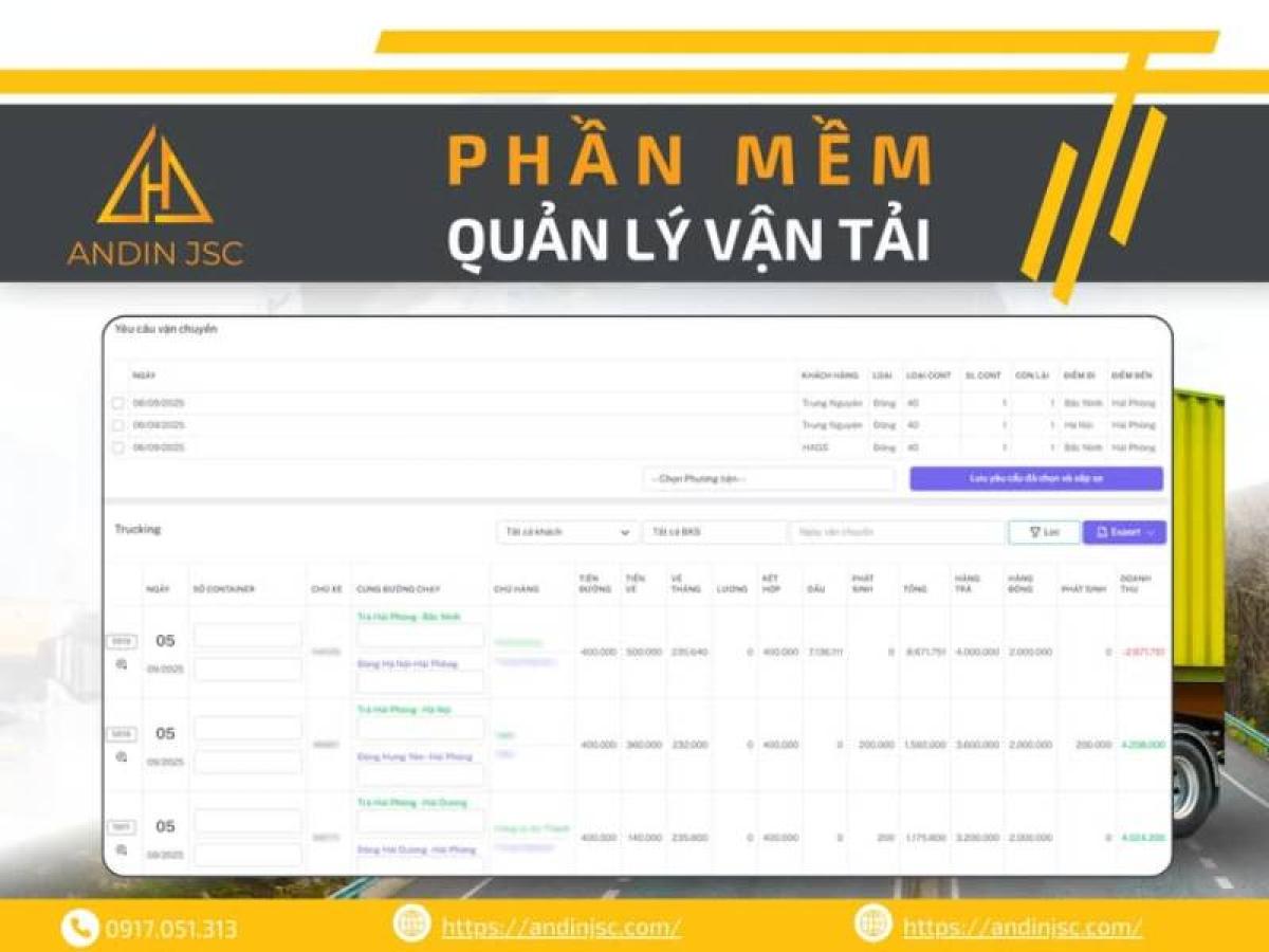 Phần Mềm Quản Lý Vận Tải – Giải Pháp Hiện Đại Thay Thế Excel