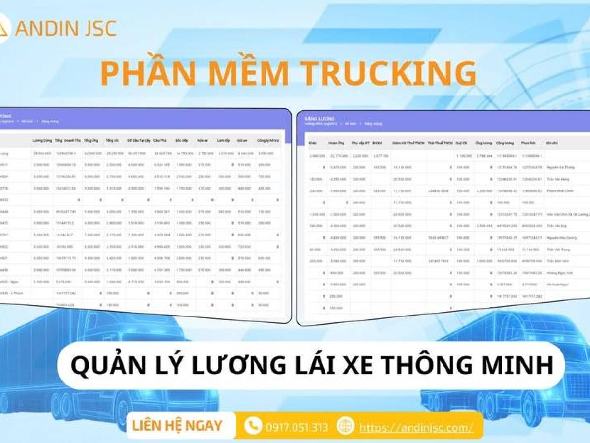 Phần Mềm Trucking – Giải Pháp Quản Lý Lương Lái Xe Thông Minh Cho Doanh Nghiệp Vận Tải