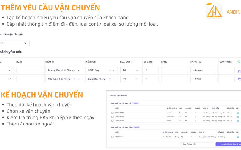 Phần mềm logistics: Quản lý vận tải từ điều xe đến công nợ Phần mềm logistics: Quản lý vận tải từ điều xe đến công nợ