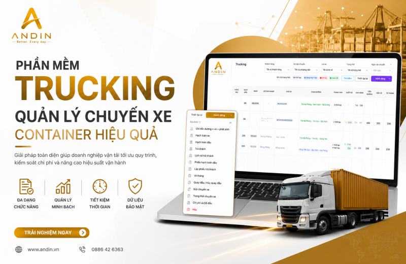 Phần Mềm Trucking Quản Lý Chuyến Xe Container Hiệu Quả