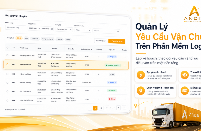 Quản Lý Yêu Cầu Vận Chuyển Trên Phần Mềm Logistics Quản Lý Yêu Cầu Vận Chuyển Trên Phần Mềm Logistics