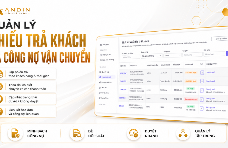 Quản Lý Phiếu Trả Khách Và Công Nợ Vận Chuyển Quản Lý Phiếu Trả Khách Và Công Nợ Vận Chuyển