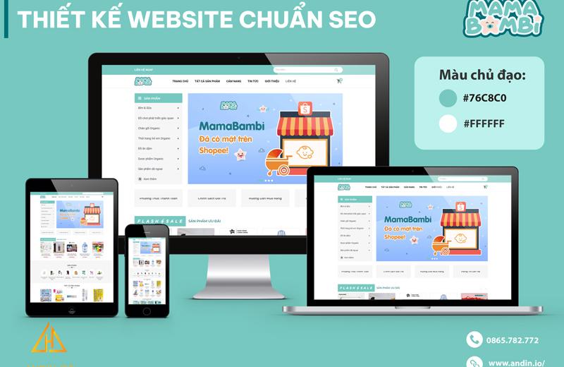 Thiết kế webiste bán hàng cho MamaBambi Thiết kế webiste bán hàng cho MamaBambi