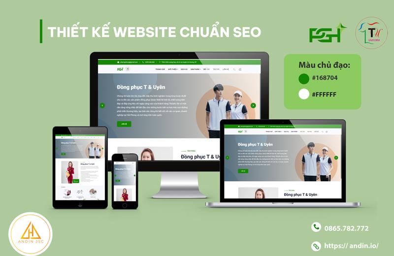 Thiết kế website đồng phục T & Uyên