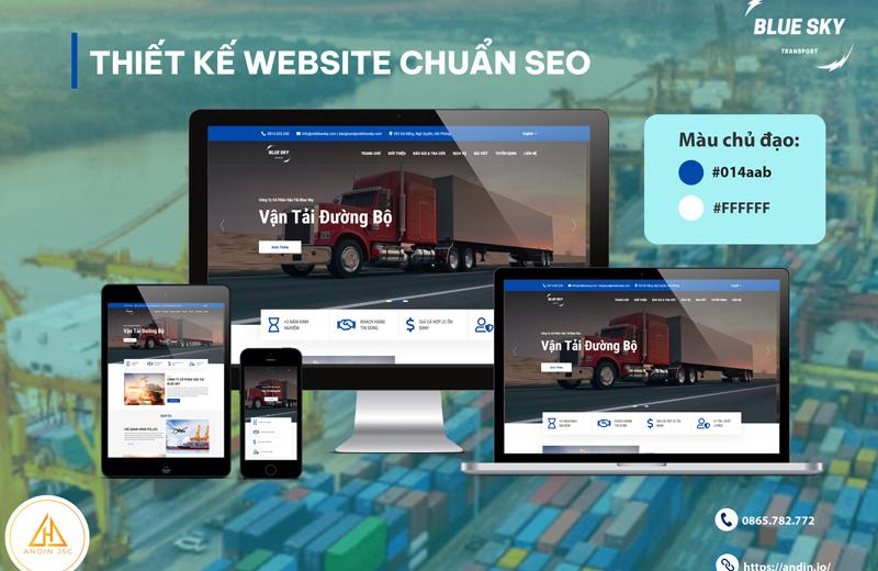Thiết kế Website Logistics BlueSky Thiết kế Website Logistics BlueSky