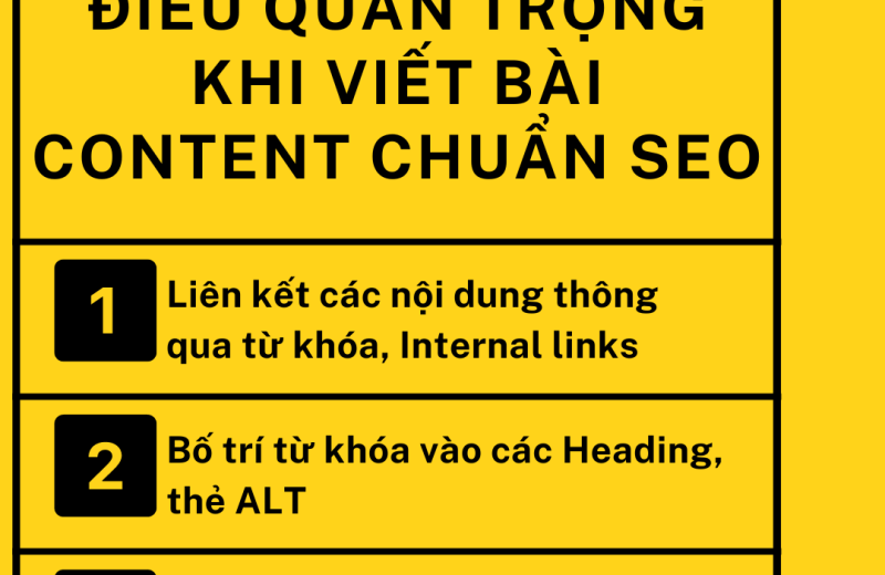 Content chuẩn SEO quan trọng nhất là gì?
