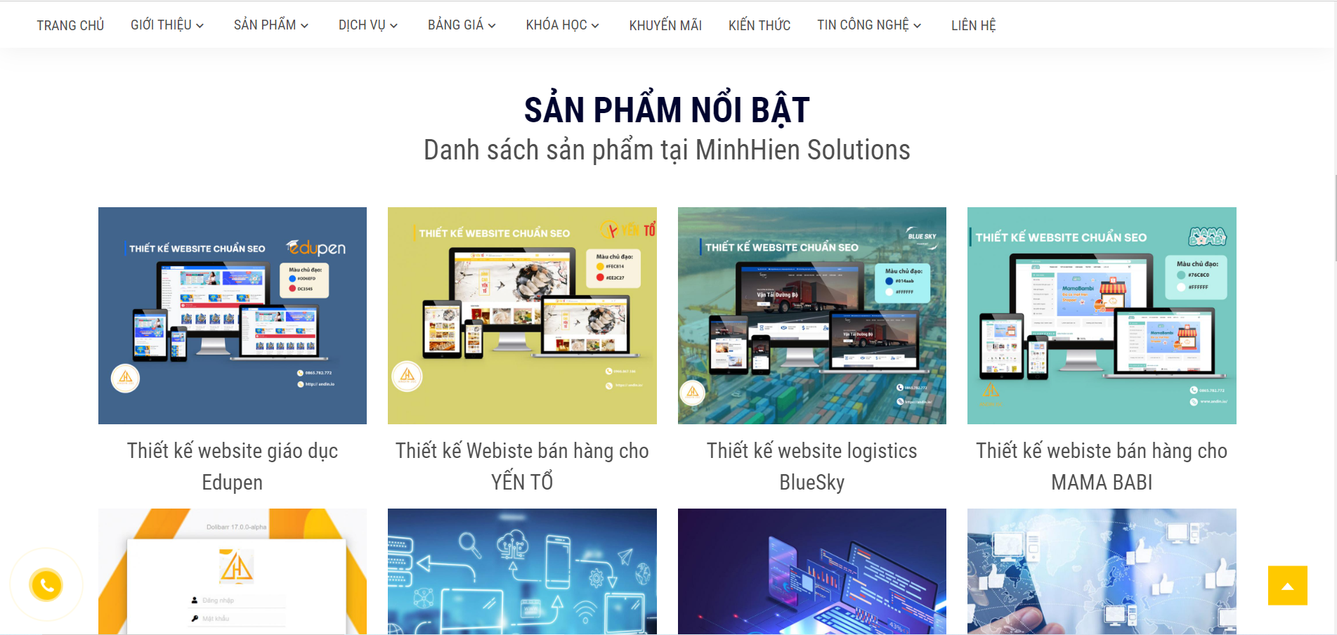 Mẫu website giới thiệu Doanh nghiệp